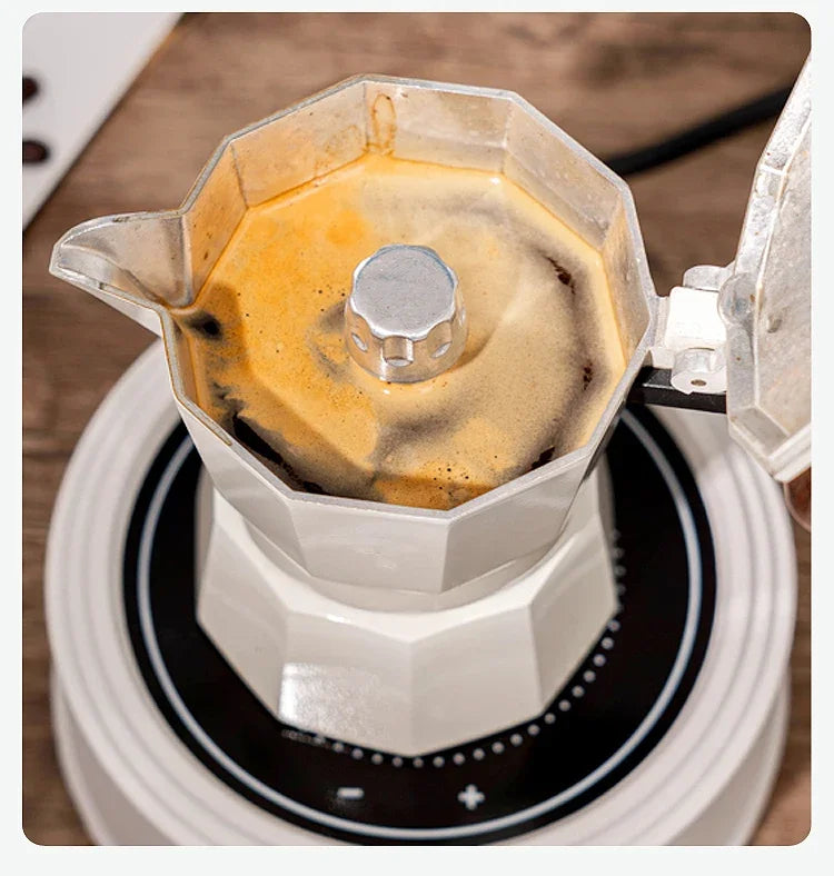 Custom Machine A Cafe Cafeteira Cafetera Double Valve Stovetop Espresso Coffeemaker Mocha Maker Aluminum Mokapot Coffee Moka Pot