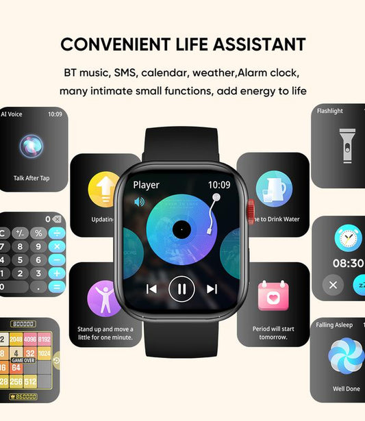 2025 New Smart Watch, Wireless Call/Dial, Multiple Sports Modes, Call Reminder and Refusal, SMS Reminder, Touchscreen Watch, Wearable Devices