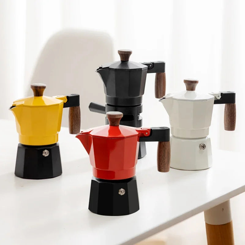 Custom Machine A Cafe Cafeteira Cafetera Double Valve Stovetop Espresso Coffeemaker Mocha Maker Aluminum Mokapot Coffee Moka Pot