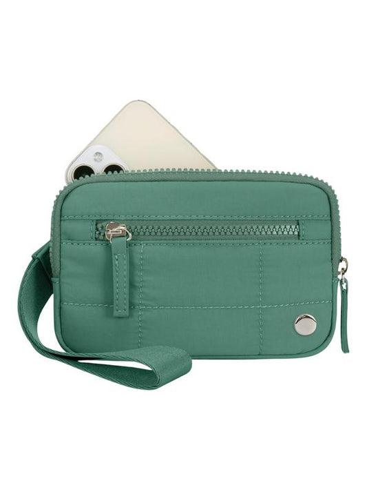 Women'S Solid Color Zipper Compact Wristlet, Wallet Clutch, Fashionable Lightweight Waterproof Phone Bag, Casual Versatile Clutch for Daily Used